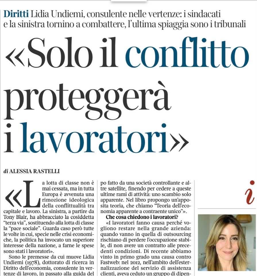 Intervista al Corriere della Sera di Lidia Undiemi