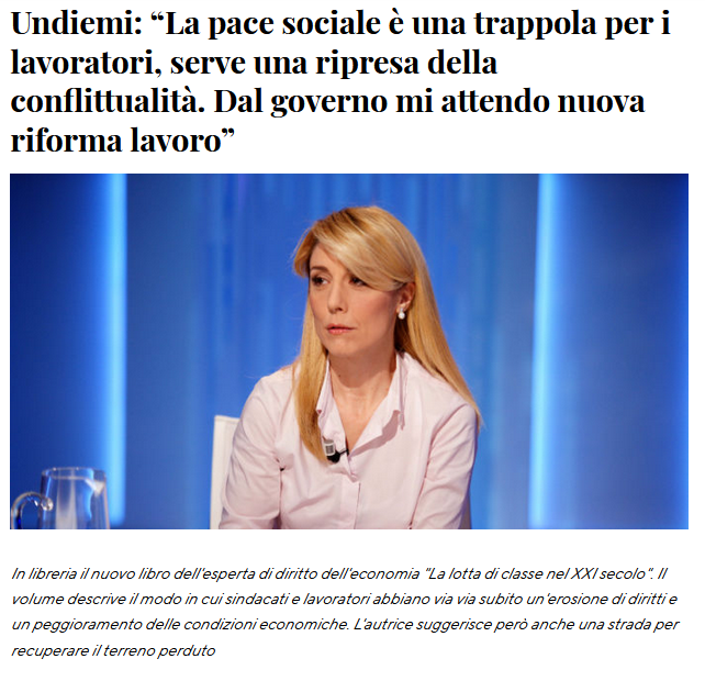 Intervista al Fatto Quotidiano di Lidia Undiemi