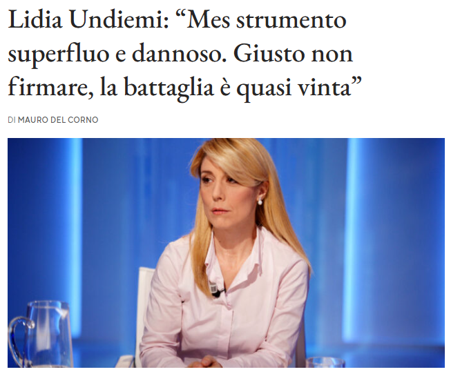 Intervista per Il Fatto quotidiano “Mes strumento superfluo e dannoso. Giusto non firmare, la battaglia è quasi vinta” del 21 dicembre 2023
