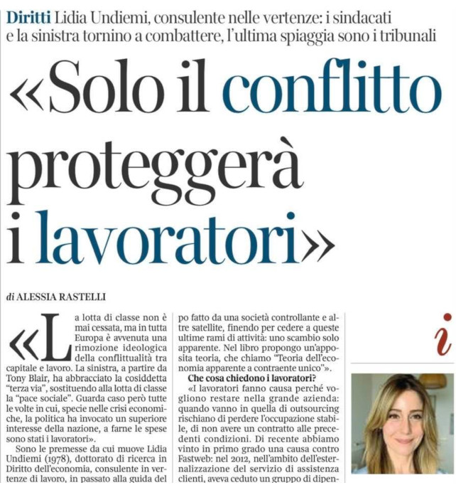 Intervista di Lidia Undiemi al Corriere della Sera